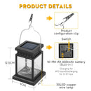 Axyaa Solar Lantern Light: Waterproof LED Hanging Lamp for Outdoor Garden Decor