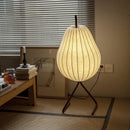 Axyaa Wabi Sabi Pear Shape Silk Floor Lamp for Home Living Room Decoration