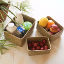 Axyaa Wicker Storage Basket Picnic Laundry Organizer Fruit Seaweed Box