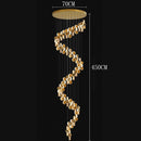 Axyaa Crystal Chandelier Stair Pendant Lamp Living Room Pendant Lights Interior Lighting