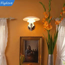 Axyaa Glass Wall Lamp E27 Light for Bedroom, Bathroom, Living Room - Decor Lighting Fixtures