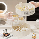 Axyaa Jewelry Box Organizer | Multi-layer Rotating Storage for Earrings & Necklaces