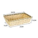 Axyaa Bamboo Basket: Handmade Rectangle Wicker Hamper for Home Storage & Display