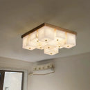 Axyaa Marble Alabaster Ceiling Lamp: Modern, Simple, All-Copper for Living Room, Bedroom, Study, Dining Room