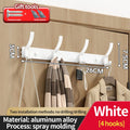 Axyaa Wall-Mounted One Row Hangers for Towels, Clothes, Hats, and More