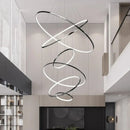 Axyaa Staircase Chandelier: Modern LED Pendant Light for Living Room and Indoor Lighting