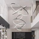 Axyaa Staircase Chandeliers: Modern LED Pendant Light for Living Room and Indoor Lighting