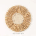 Axyaa Nordic Handmade Straw Wall Decoration, Scandinavian Rattan Hanging Decor