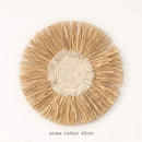 Axyaa Nordic Handmade Straw Wall Decoration, Scandinavian Rattan Hanging Decor