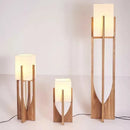Axyaa Retro Solid Wood Desk Lamp with Energy-saving LED for Living Room