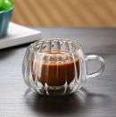 Axyaa Double Wall Glass Cup - High Borosilicate Heat Resistant Drinkware,  Transparent