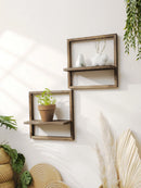 Axyaa Rustic Wall Storage Floating Shelves Bedroom Kitchen Display Small Wall Mounted