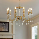 Axyaa Gold Crystal Chandelier for Elegant Home Lighting