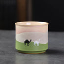 Axyaa Desert Camel Coarse Pottery Coffee Cup and Saucer Set