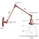 Axyaa Vintage Loft LED Wall Light Fixture Indoor Industrial Glass Lamp