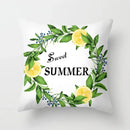 Lemon Pattern Summer Cushion Cover Throw Pillow for Sofa Decoration by Axyaa