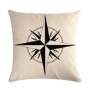 Axyaa Nautical Series Pillowcase for Home Sofa Living Room Decor