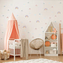 Boho Rainbow Hearts Stars Wall Decals for Kids Room by Axyaa