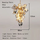 Nordic Glass Pendant Light for Designer Living Room, Bedroom Ceiling - Axyaa Brand
