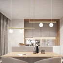 Axyaa Nordic White Glass Ball Chandelier for Kitchen Dining Room Table