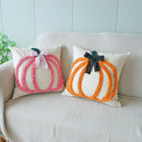 Axyaa Halloween Pumpkin Embroidered Cushion Cover 45x45cm Bow Decoration