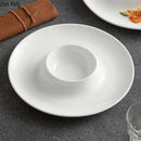 Axyaa White Ceramic Tableware Set: Dinner, Dessert, Soup, Pasta, Snack Plates