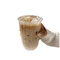 Axyaa 420ml Heat-Resistant Glass Tumbler Cup for Coffee, Juice, and Iced Latte, Nordic Design