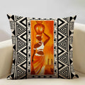 Axyaa Geometric Sofa Cushion Cover 45x45cm Linen Double-sided Print