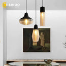 Axyaa Glass & Metal Pendant Light: Adjustable Vintage Ceiling Fixture