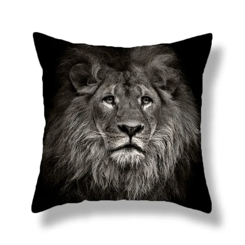 Wild Animal Lion Tiger Cushion Cover - Axyaa Home Decor