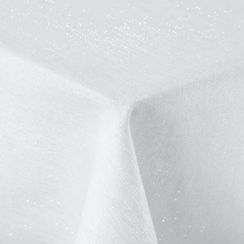 Solid Color Glitter Linen Tablecloth by Axyaa: Washable Table Cloth for Home, Banquet, Party