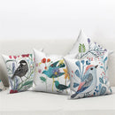 Axyaa Bird Flower Painting Pillow Cover