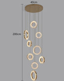 Axyaa LED Crystal Chandelier Ceiling Lamp for Modern Indoor Living Room Lighting