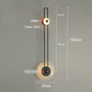Axyaa Jade Wall Lamp: Modern Luxury Metal Long Pole, LED Bedside Light