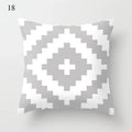 Axyaa Grey Family Pillowcase Square Cushion Cover for Home Office