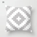 Axyaa Grey Family Pillowcase Square Cushion Cover for Home Office