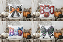 Axyaa Halloween Bow Bat Web Pillow Cover for Sofa Bedroom Car