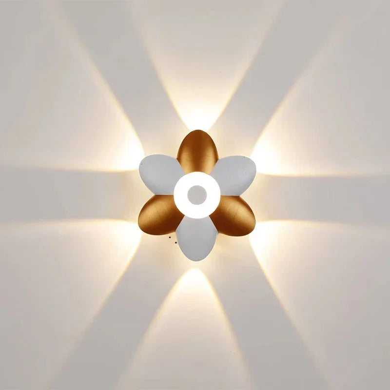 Axyaa Modern Lotus-Shaped LED Wall Lights for Stairs, Bedside, and Aisle Decor