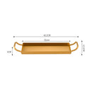 Axyaa Stainless Steel Kitchen Tray with Two Ears - Large Capacity Plate Storage