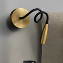 Axyaa Adjustable Copper LED Wall Light, Gold and Black Rotated Wall Lamp