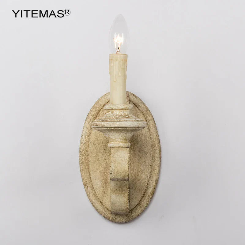 Axyaa Retro Wood Wall Sconce Light for Interior Decoration