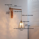 Axyaa Wabi Sabi LED Wall Light Mirror Bathroom Lamp Glass Wood Modern Nordic