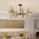 Axyaa Nordic Glass Ball LED Ceiling Chandelier for Living Room, Bedroom, Dining Room