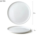 Axyaa Ceramic Dinner Plates: Creative Round Tableware for Pasta, Steak, Sushi & Snacks