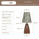Axyaa Wooden Table Lamp, Wabi-sabi Retro Style, Solid Wood & Metal Bedroom Ambiance