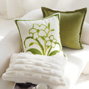Axyaa Lily Jacquard Embroidery Pillow Cover for Sofa Living Room 45x45