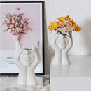 Axyaa Abstract Face Makeup Brush Holder & Organizer for Vanity Desk Home Decor