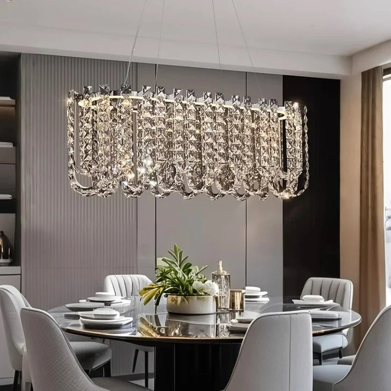 Luxury Crystal Chandelier for Living Room Bedroom Dining Room by Axyaa