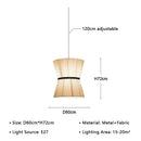 Axyaa Nordic Wabi Sabi Fabric Chandelier: Modern Indoor Lighting Fixture