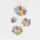 Axyaa Glass Bubble Chandelier - Nordic Ins Style LED Balloon Lamp for Girls' Room